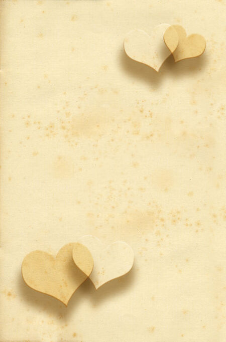 SFONDO CARTA ANTICA COPPIA DI CUORI SFONDO CARTA ANTICA COPPIA DI CUORI