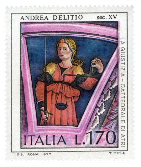 FRANCOBOLLO LA GIUSTIZIA FRANCOBOLLO LA GIUSTIZIA