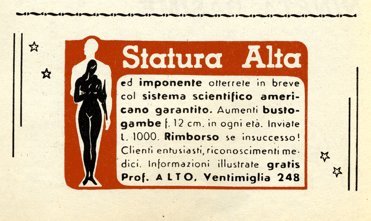 STATURA ALTA ED IMPONENTE STATURA ALTA ED IMPONENTE