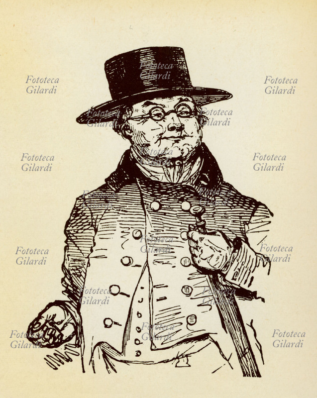 Charles DICKENS (1812-1870) Mr Pickwick, presidente del Circolo Pickwick nel celebre romanzo omonimo, pubblicato in venti puntate mensili dall\