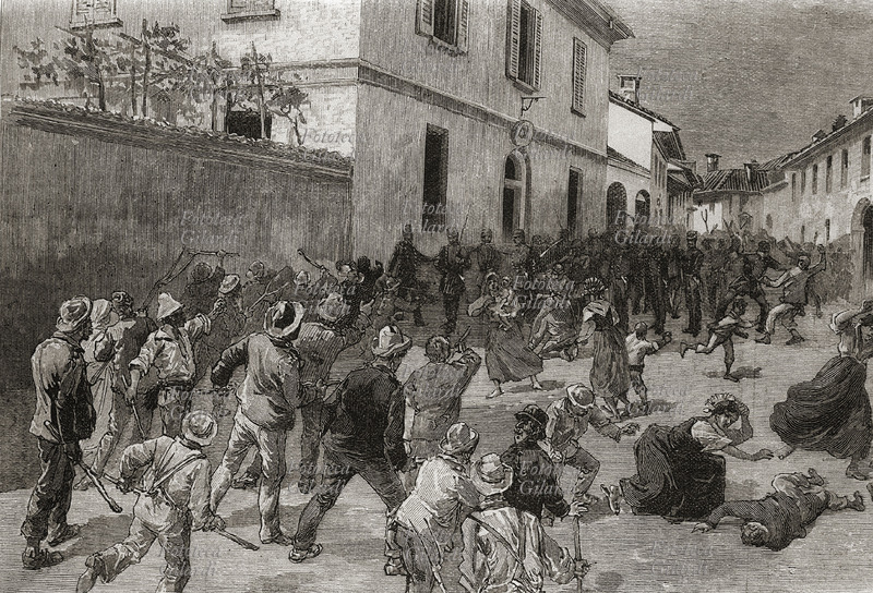 STRIKE peasant unrest in the Alto Milanese area: strikers\