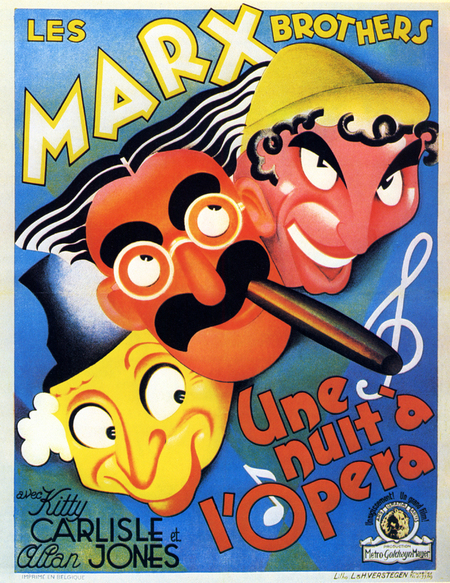 MANIFESTO FILM UNA NOTTE ALL OPERA FRATELLI MARX MANIFESTO FILM UNA NOTTE ALL OPERA FRATELLI MARX
