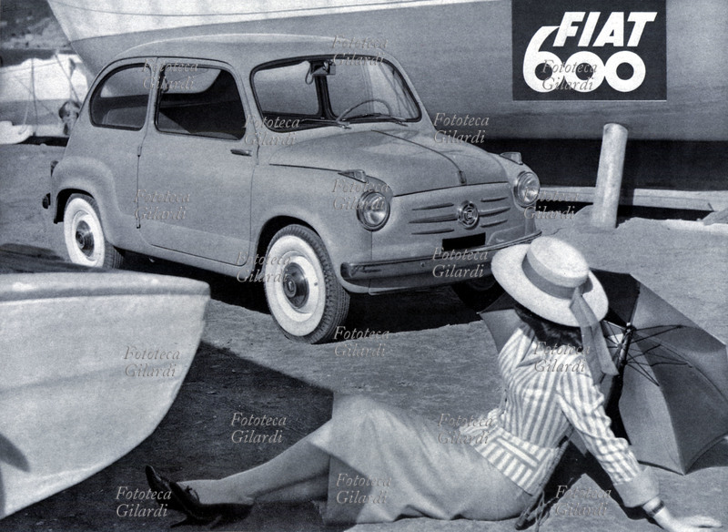 AUTOMOBILI Campagna pubblicitaria per la vettura utilitaria Fiat 600, 1957
