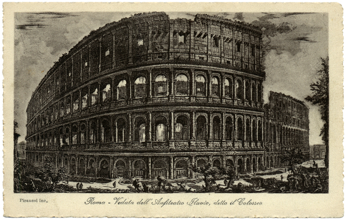 ROMA VEDUTA DEL COLOSSEO DAL PIRANESI