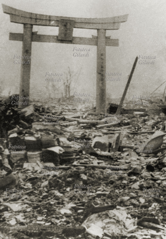 II GUERRA MONDIALE Veduta fotografica di Nagasaki dopo l\