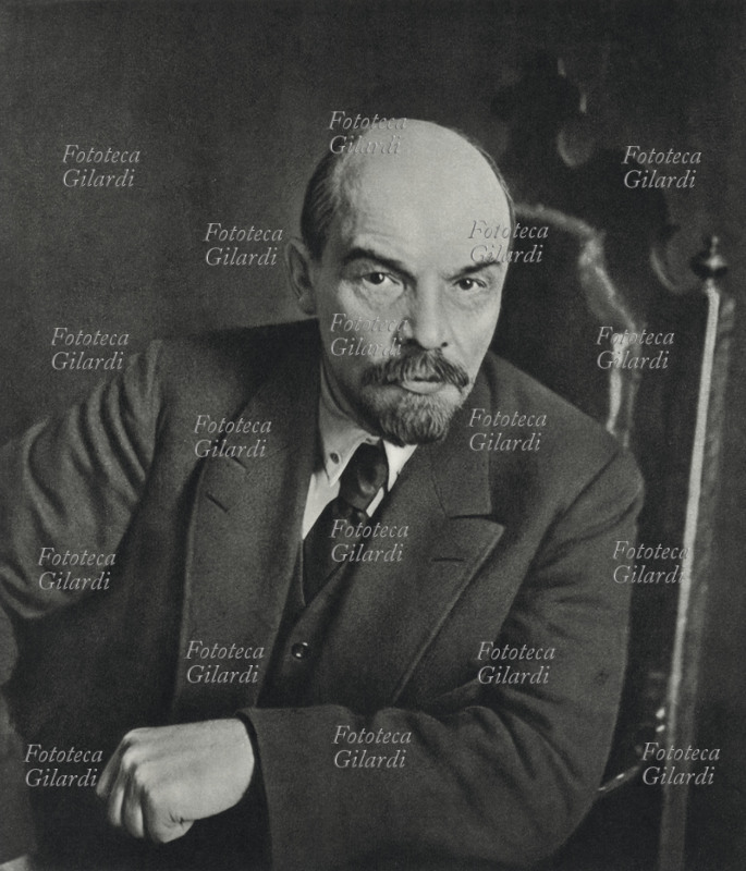 LENIN (Vladimir Ilic Uljanov, 1870-1924) al congresso della III Internazionale. URSS. Mosca, marzo 1919