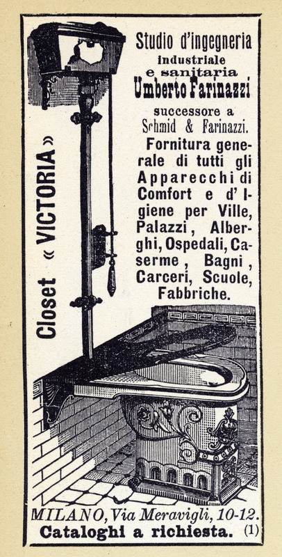 PUBBLICITA WATER CLOSET VICTORIA 1900