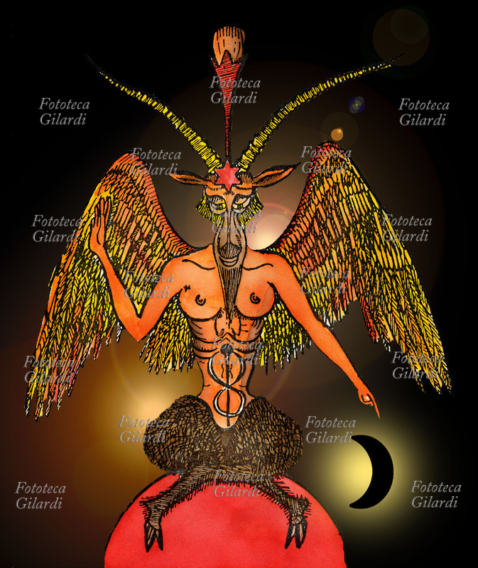 DIAVOLI Baphomet, incarnazione demoniaca in forma di capro. Durante la soppressione dei Cavalieri templari fu sostenuto dall\