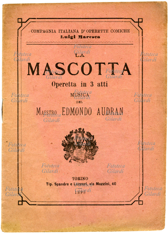 OPERETTA copertina del libretto \