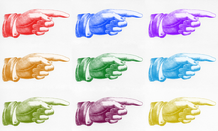 DITO INDICE PUNTATO A DESTRA