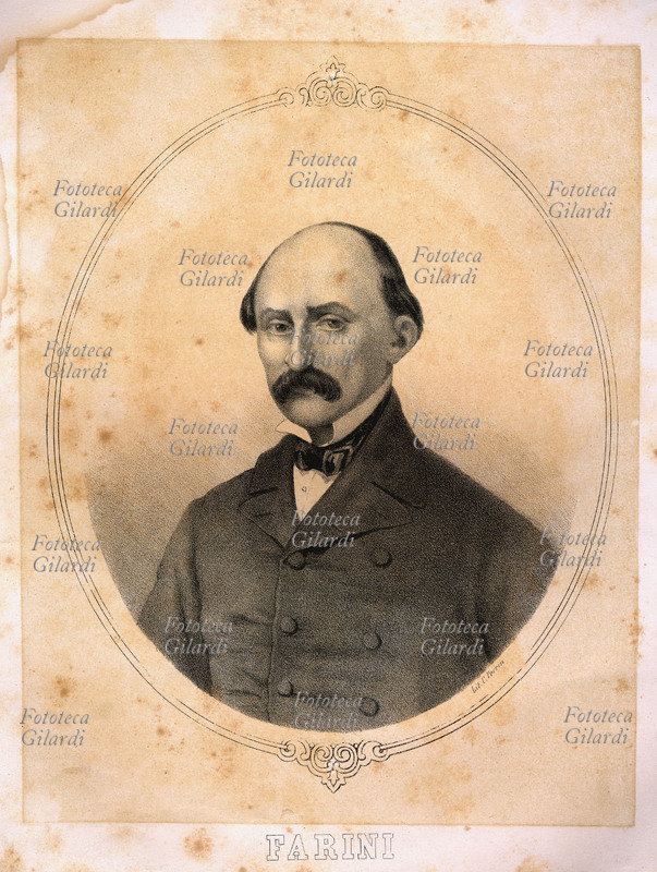 Luigi Carlo FARINI (1812-1866) politico. Liberale moderato scrisse il Manifesto di Rimini che propugnava una riforma dello Stato Pontificio (1845), fu dittatore di Modena dopo l\