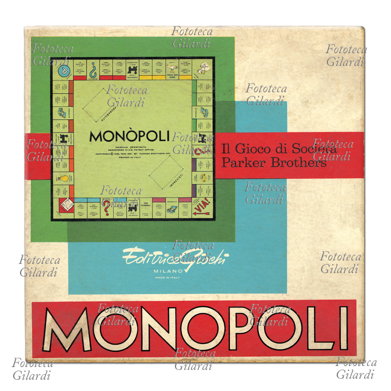 MONOPOLI scatola del gioco da tavolo Monopoli, (edizione italiana 1970 circa) tra i più famosi al mondo. Scopo del gioco è guadagnare denaro mediante un\