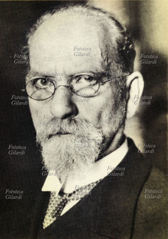 Edmund HUSSERL (1859-1938) filosofo tedesco, ritratto fotografico di anonimo. Germania 1920 circa