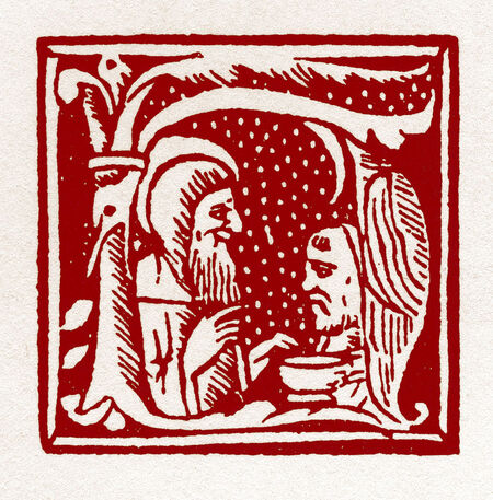 CAPOLETTERA L ILLSUTRATO WITH MYSTICAL SCENE CAPOLETTERA L ILLSUTRATO WITH MYSTICAL SCENE