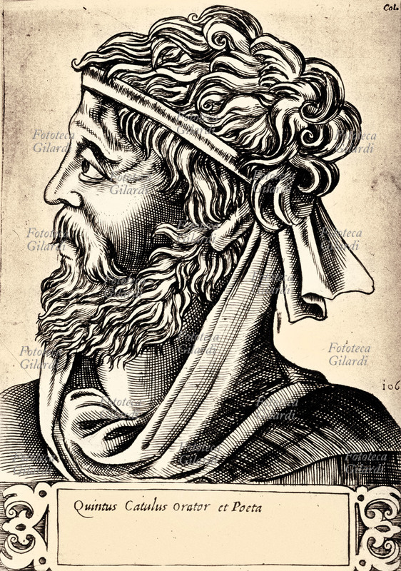 CATULLO Gaio Valerio (87-54 a.C.) poeta lirico latino della scuola dei neoteroi. Nato a Verona e morto a Sirmione. Poeta erotico, cantò specialmente la sua passione per Lesbia. I \