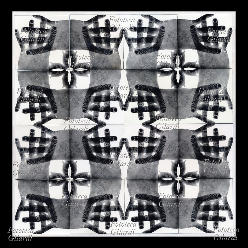 INTRECCIO DI MANI Tassellature o piastrelle fotografiche: tecnica realizzata scegliendo un fototipo modulare (ovvero la porzione di un