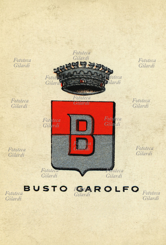 BUSTO GAROLFO (Milano) Centro situato nella pianura irrigua tra i fiumi Ticino e Olona, a 26 Km da Milano. Scudo troncato di rosso e d\
