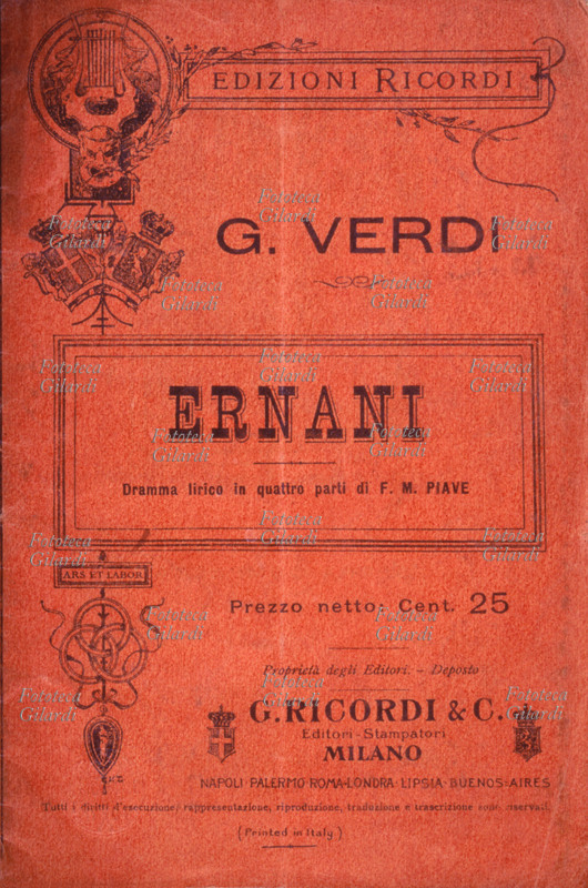 Giuseppe VERDI (10 ottobre 1813 – 27 gennaio 1901) Copertina del libretto di \