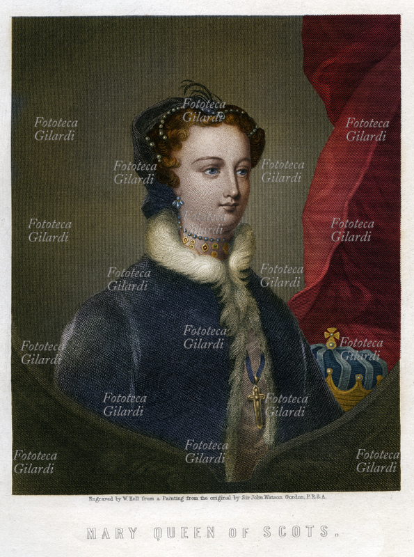 MARIA STUARDA (1542-1587) Ritratto della Regina di Scozia, Regina consorte di Francia nonché Regina d\