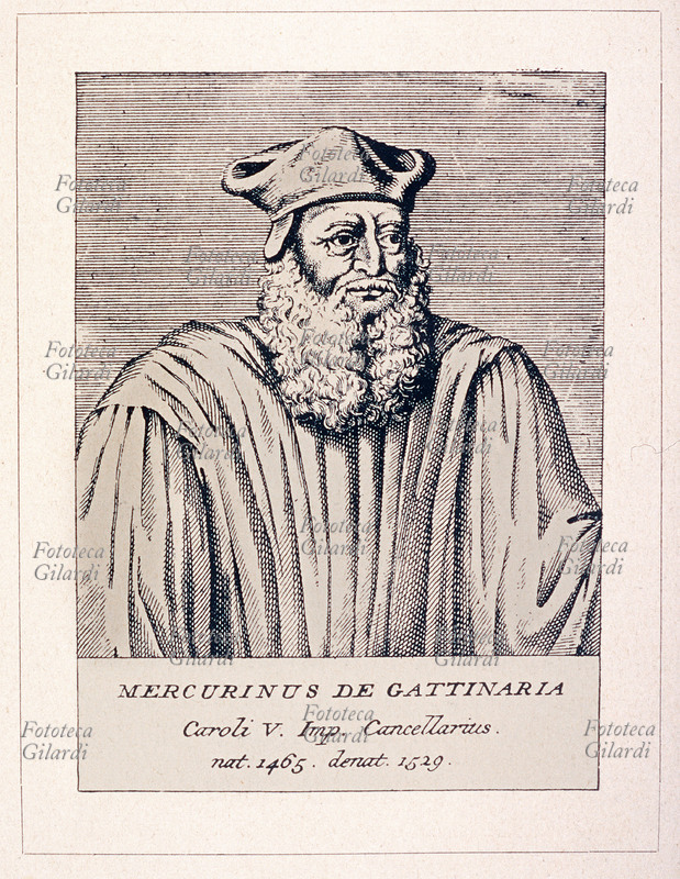 MERCURINO ARBORIO DI GATTINARA (1465-1529) consigliere di Filiberto il Bello di Savoia, nominato da sua moglie Margherita d\