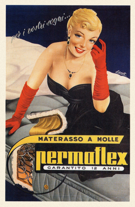 PUBBLICITA PER IL MATERASSO A MOLLE PERMAFLEX PUBBLICITA PER IL MATERASSO A MOLLE PERMAFLEX