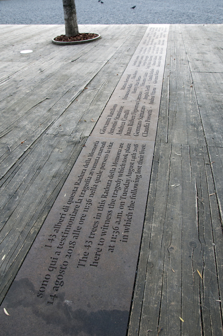 LA LAPIDE IL PARCO DEL PONTE. LA RADURA DELLA MEMORIA