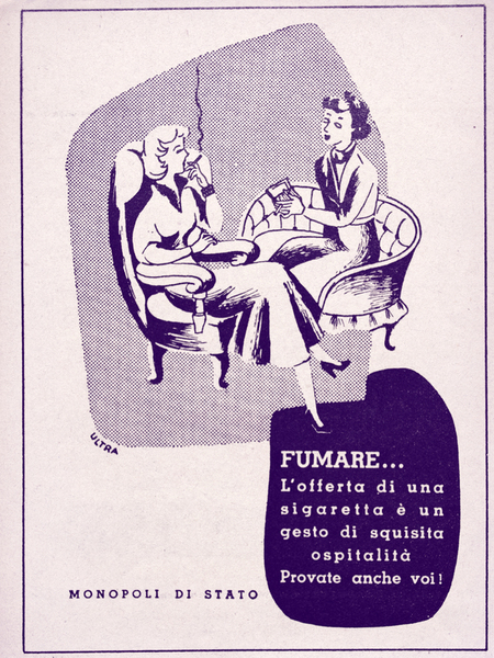 FUMO PUBBLICITÀ MONOPOLI DI STATO ITALIANO FUMO PUBBLICITÀ MONOPOLI DI STATO ITALIANO