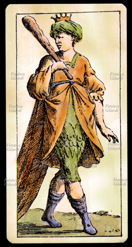 TAROCCHI Re di Bastoni. Arcano minore della serie dei \