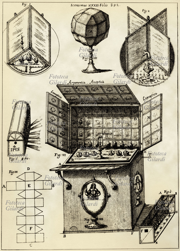 Athanasius KIRCHER (1602-1680) Macchine catottriche. Tavola dal trattato \
