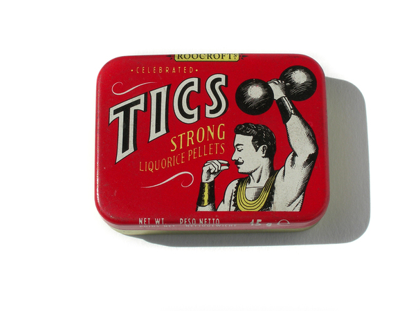 SCATOLA DI LATTA LITOGRAFATA TICS STRONG