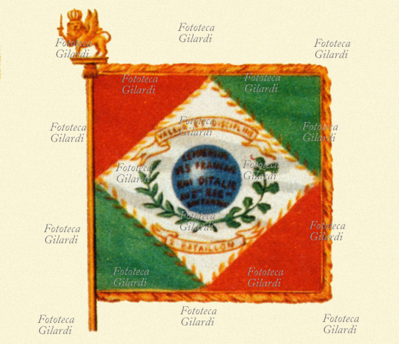 ITALIA Tricolore del Regno Italico, 1805 - 1814. Dettaglio da copertina de \