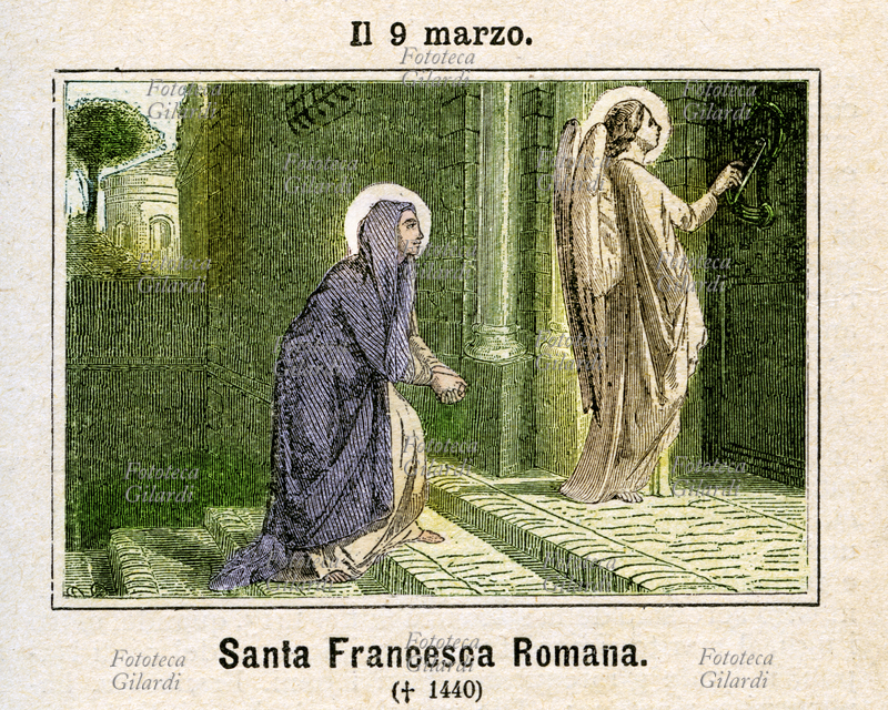 Santa FRANCESCA ROMANA (1384 - 9 marzo 1440) Francesca Ponziani, nota come Francesca Romana, religiosa italiana, fondatrice della comunità delle Oblate di Tor de\
