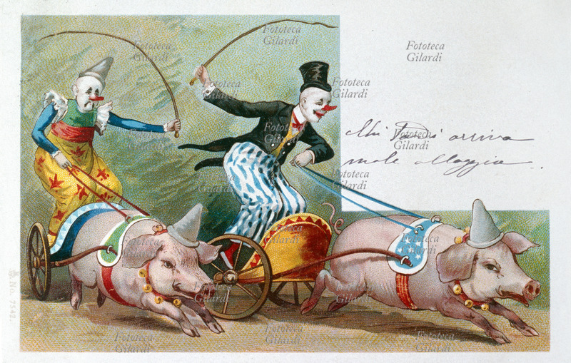 CIRCO due clown corrono su \