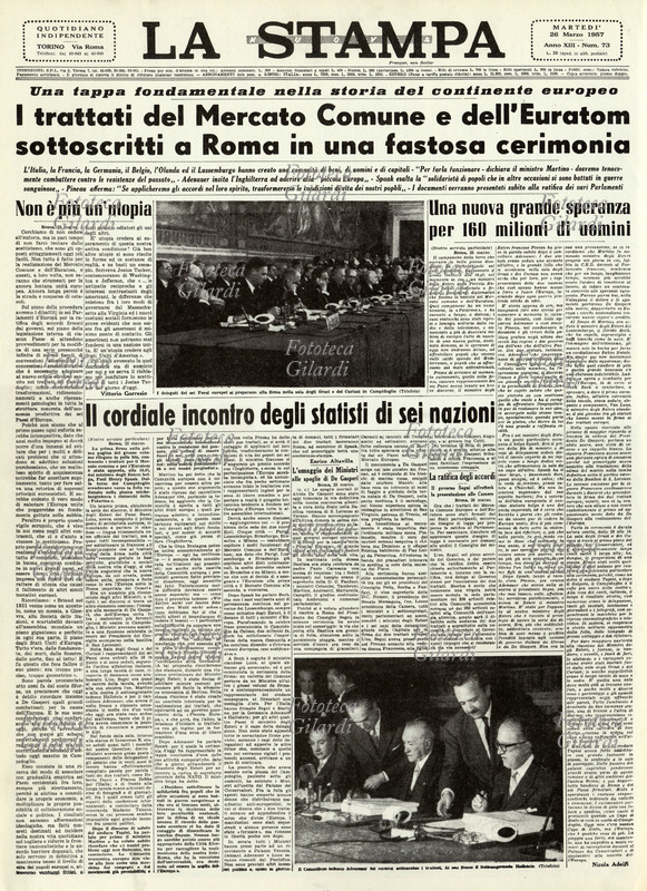 COMUNITÀ ECONOMICA EUROPEA Prima pagina del quotidiano \