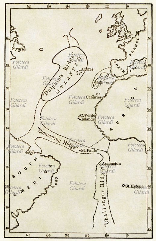 CARTOGRAFIA Tavola con mappa e ponti collegatori da \
