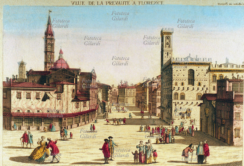 FIRENZE - Vista del Palazzo del Grande Magistrato ripresa dall\