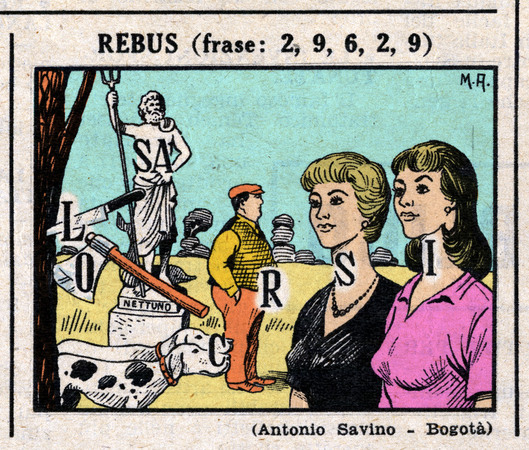 REBUS DOMENICA DEL CORRIERE 1961 REBUS DOMENICA DEL CORRIERE 1961