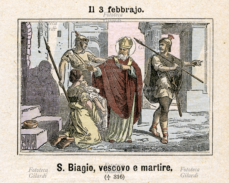 San BIAGIO di Sebaste, Vescovo e Martire (? - 316) guarisce un bambino morente a causa di una \