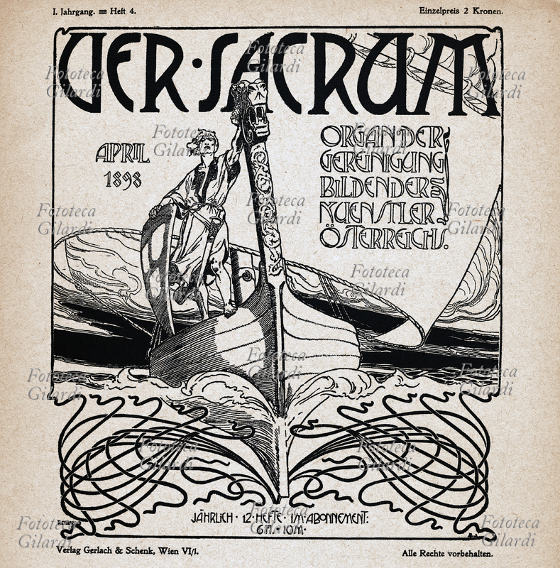 VER SACRUM Rivista austriaca fondata nel gennaio 1898 da Gustav Klimt e Max Kurzweil, organo ufficiale della Secessione viennese; venne pubblicata in tiratura periodica fino al 1903. Come l\