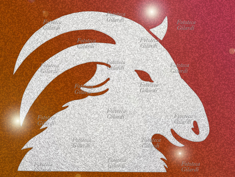 ZODIACO Segno zodiacale del Capricorno. Elaborazione grafica digitale di Elena Piccini, Italia 2002.