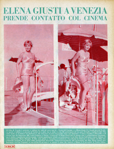 ELENA GIUSTI A VENEZIA ELENA GIUSTI A VENEZIA