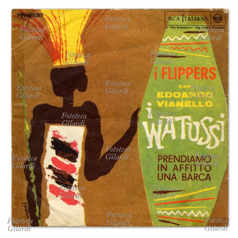 MUSICA LEGGERA Flippers e Edoardo Vianello, copertina disco 45 giri \