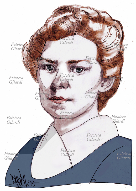 Alicia BOOLE STOTT (8 June 1860 - 17 December 1940) Irish mathematics, third daughter of the mathematician George Boole known for coining the term "politopo", to refer to a convex solid in 3 or more dimensions as the equivalent of polygons. The essay was written: Geometrical deduction of semiregular from regular polytopes and space fillings, Amsterdam, Eerste Sectie 11.1, Amsterdam, 1910. Portrait, illustration by Dariush Radpour, digital drawing in digital pencil 2013. This image can not be used for a fee of less than € 80.00