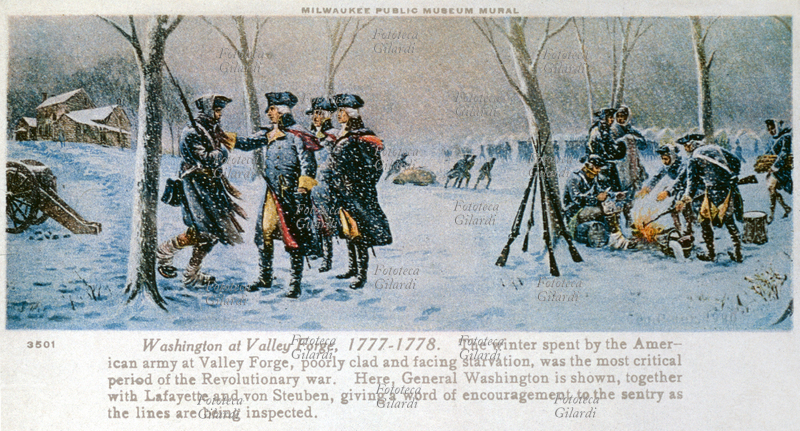 U.S.A. 1777-1778 George Washington (1732-1799) a Valley Forge. L\