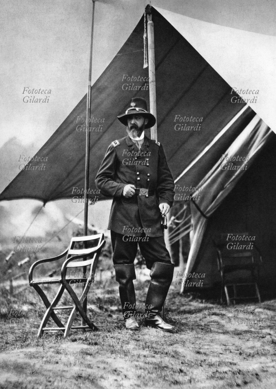 U.S.A. GUERRA DI SECESSIONE Ritratto a figura intera del Generale Maggiore George Gordon MEADE (1815 -1872) che guidò l\