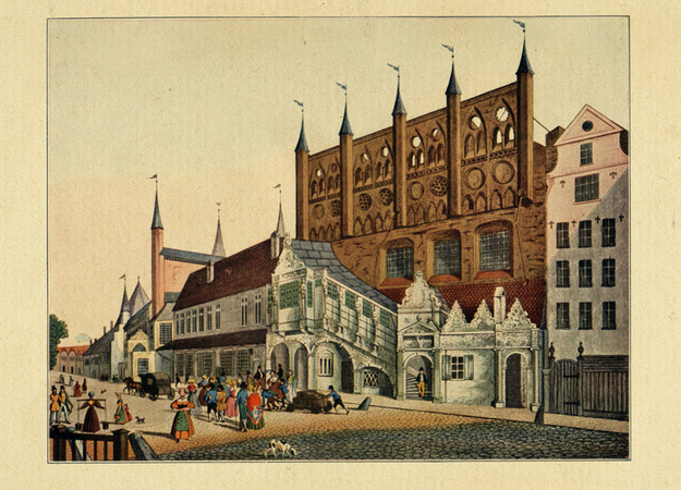 VEDUTA DI LUBECCA XVIII SECOLO