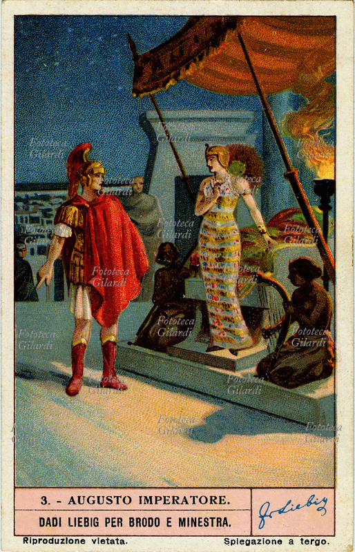 AUGUSTO (63 a.C.-14 d.C.) Incontro di Ottaviano e Cleopatra. Dopo quest\