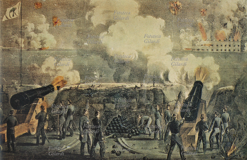 GUERRA DI SECESSIONE Truppe Confederate fanno fuoco su Fort Sumter: Charleston, 21 aprile 1861 è l\