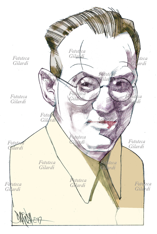 Roberto BAZLEN, noto anche come Bobi Bazlen (Trieste, 10 giugno 1902 - Milano, 27 luglio 1965) critico letterario, traduttore e scrittore italiano. Ritratto, illustrazione di Dariush Radpour, disegno a matita colorato digitale, 2017. Questa immagine non può essere utilizzata con tariffa inferiore a € 80,00