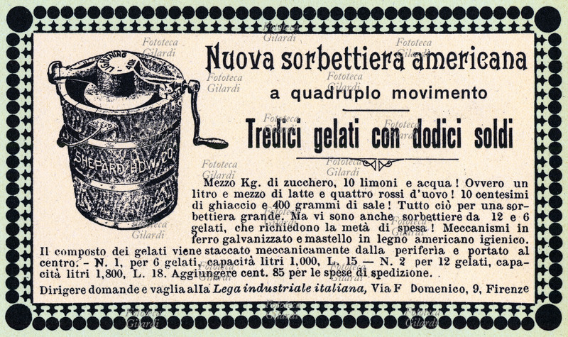 ALIMENTAZIONE pubblicità per la \